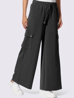 Pantalon en jersey à poches cargo larges confortables