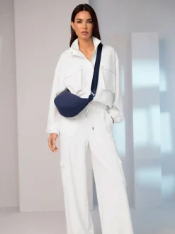 Pantalon en jersey à poches cargo larges confortables
