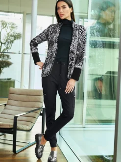 Pantalon en jersey style jogging avec ceinture et poches plaquées