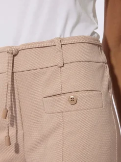 Pantalon en jersey taille haute avec ceinture élastique et poches