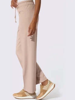 Pantalon en jersey taille haute avec ceinture élastique et poches