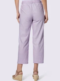 Pantalon en lin et coton avec ceinture à nouer amovible