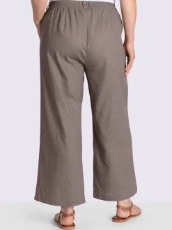 Pantalon en lin mélange lin et viscose