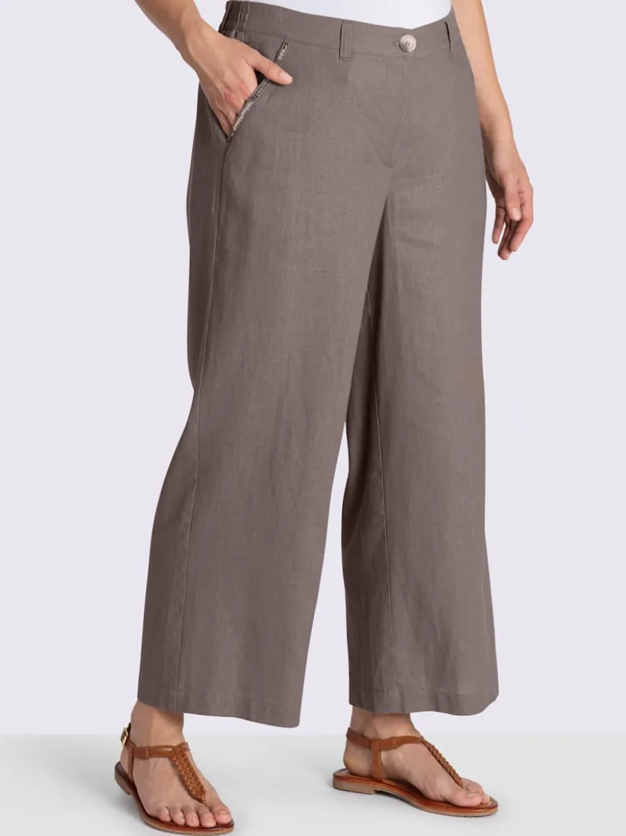 Pantalon en lin mélange lin et viscose