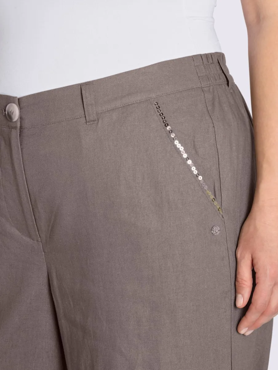 Pantalon en lin mélange lin et viscose