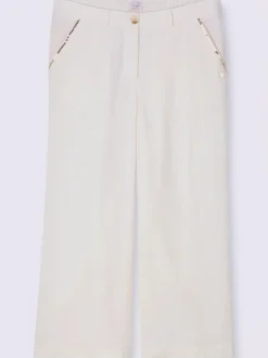 Pantalon en lin mélange lin et viscose
