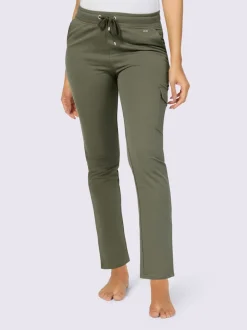 Pantalon en matière sweat avec poches confortables et coulisse