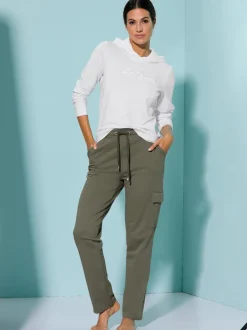 Pantalon en matière sweat avec poches confortables et coulisse
