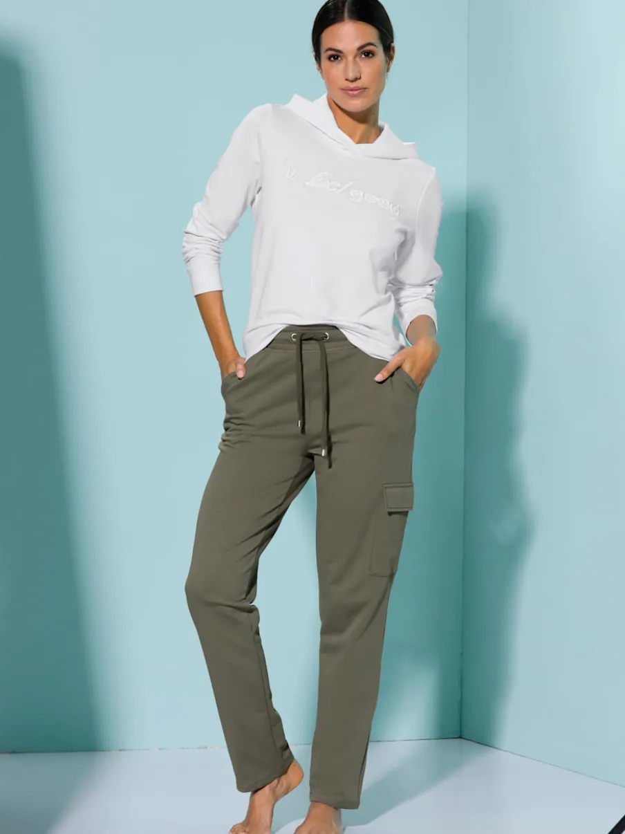Pantalon en matière sweat avec poches confortables et coulisse