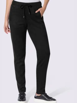 Pantalon en synthétique au toucher velouté