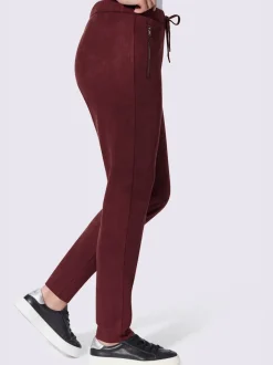 Pantalon en synthétique au toucher velouté