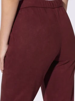 Pantalon en synthétique au toucher velouté