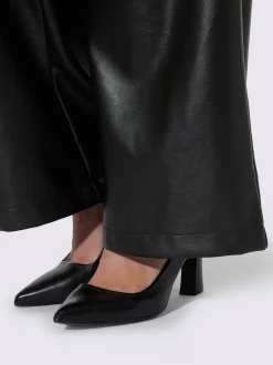 Pantalon en synthétique imitation cuir souple