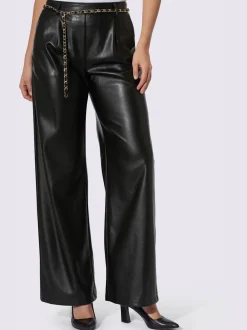 Pantalon en synthétique imitation cuir souple