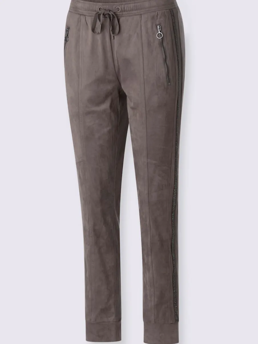 Pantalon en synthétique imitation cuir velours douce