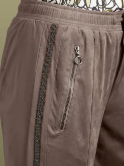 Pantalon en synthétique imitation cuir velours douce