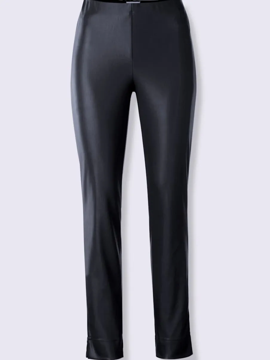 Pantalon en synthétique souple avec large ceinture élastique