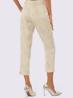 Pantalon 7/8 en tencel léger avec broderie délicate