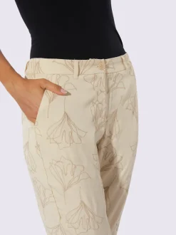 Pantalon 7/8 en tencel léger avec broderie délicate
