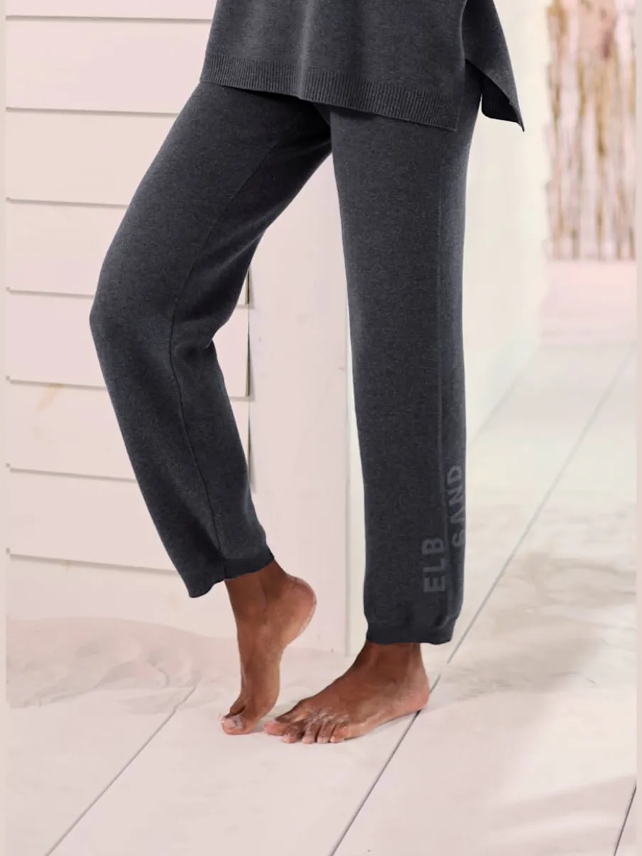 Pantalon en tricot doux avec ceinture élastique et jambes étroites