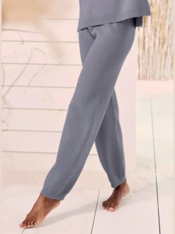 Pantalon en tricot doux avec ceinture élastique et jambes étroites