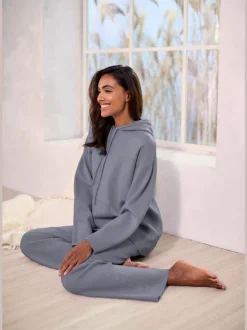 Pantalon en tricot doux avec ceinture élastique et jambes larges