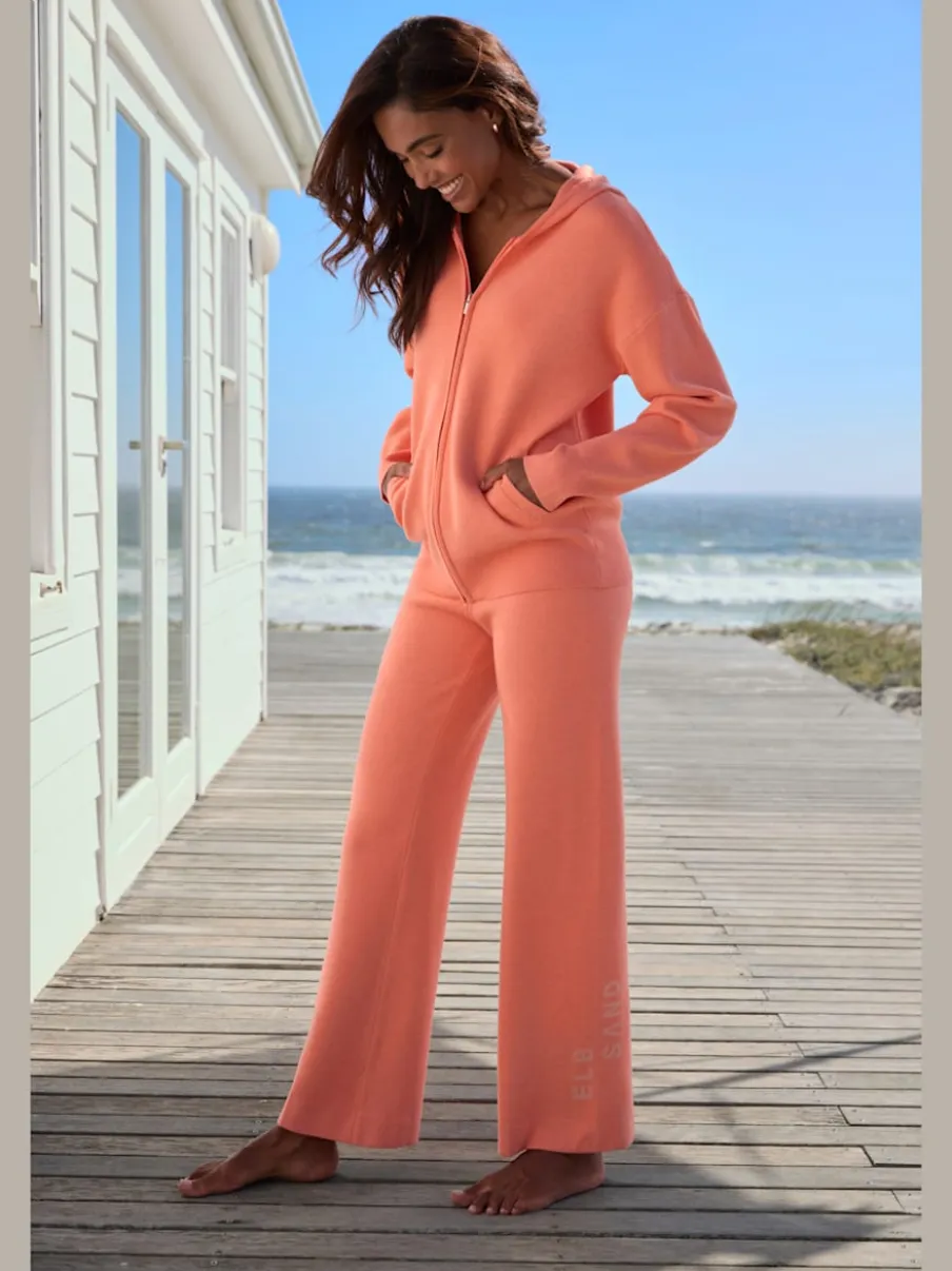 Pantalon en tricot doux avec ceinture élastique large