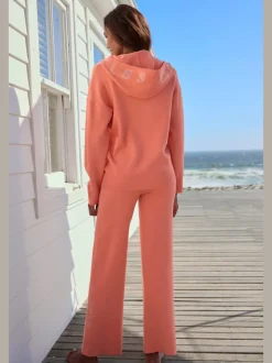 Pantalon en tricot doux avec ceinture élastique large