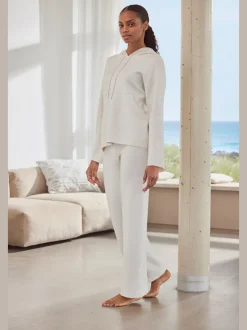 Pantalon en tricot doux avec ceinture élastique et jambes larges