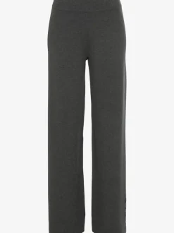 Pantalon en tricot doux avec ceinture élastique et jambes larges