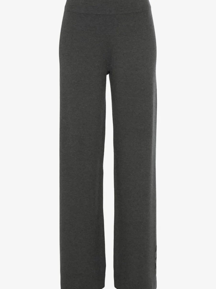 Pantalon en tricot doux avec ceinture élastique et jambes larges