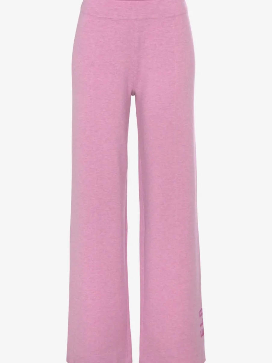 Pantalon en tricot doux avec ceinture élastique et jambes larges