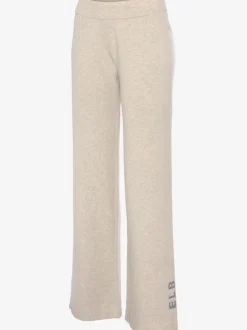 Pantalon en tricot doux avec ceinture élastique et jambes larges