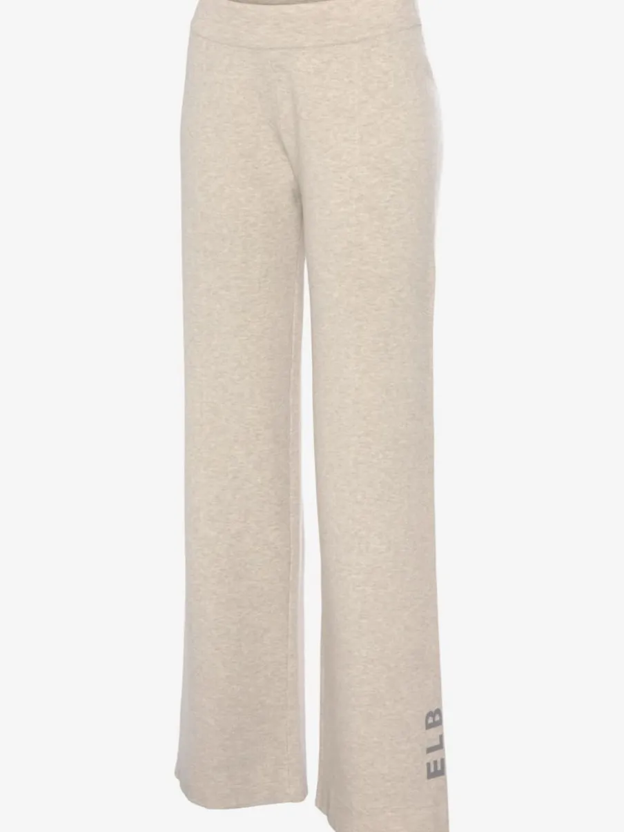 Pantalon en tricot doux avec ceinture élastique et jambes larges