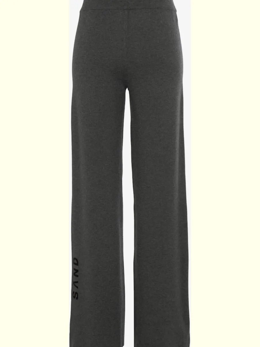 Pantalon en tricot doux avec ceinture élastique et jambes larges