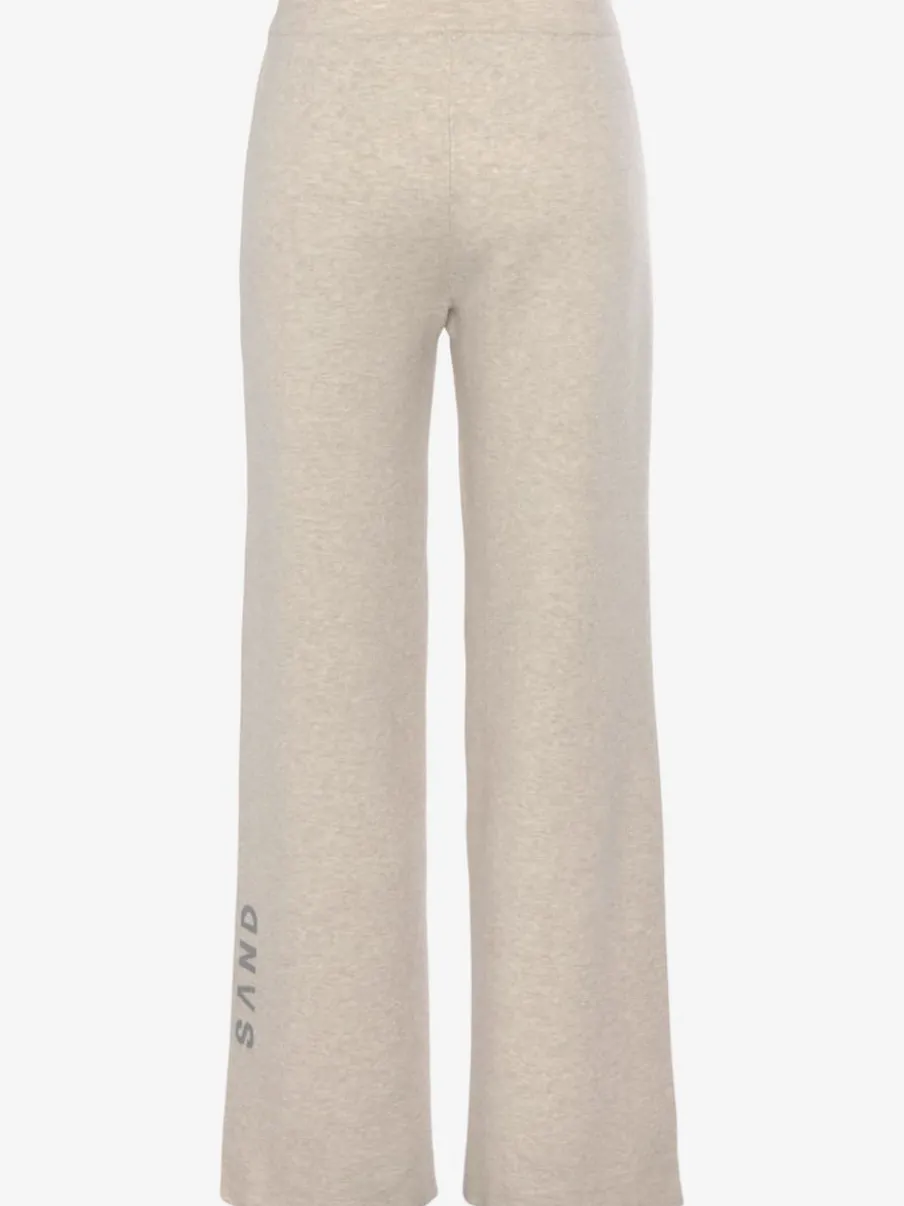Pantalon en tricot doux avec ceinture élastique et jambes larges