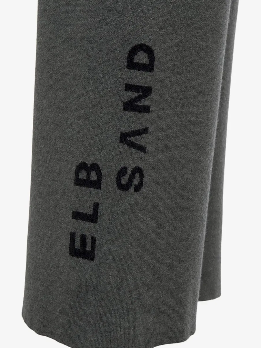 Pantalon en tricot doux avec ceinture élastique et jambes larges