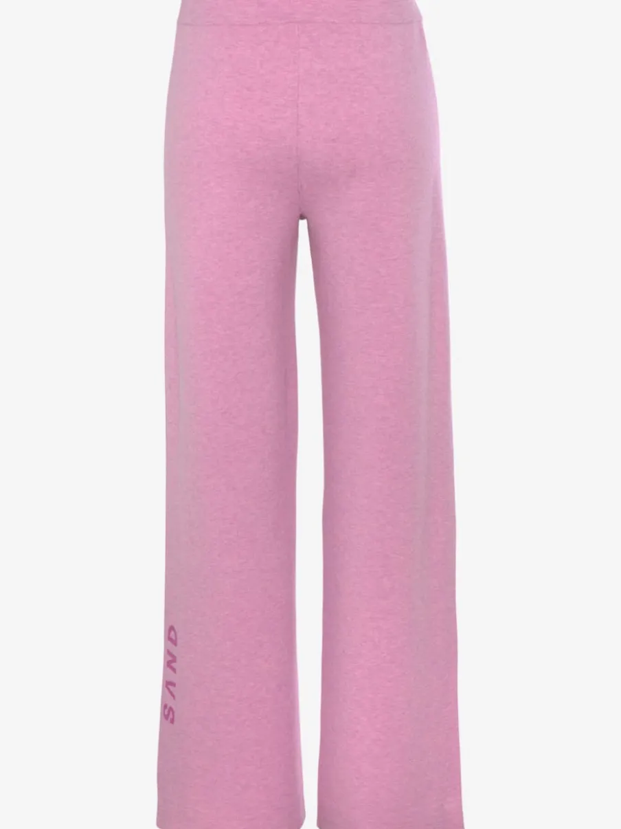 Pantalon en tricot doux avec ceinture élastique et jambes larges