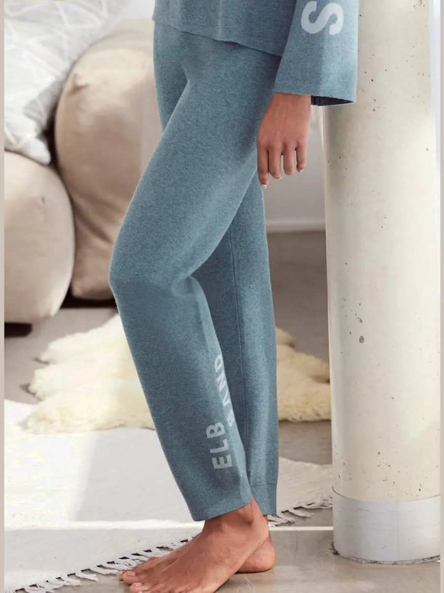 Pantalon en tricot doux à ceinture élastique et jambes étroites