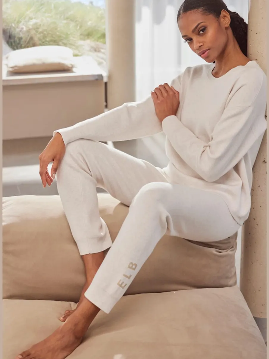 Pantalon en tricot doux à ceinture élastique et jambes étroites