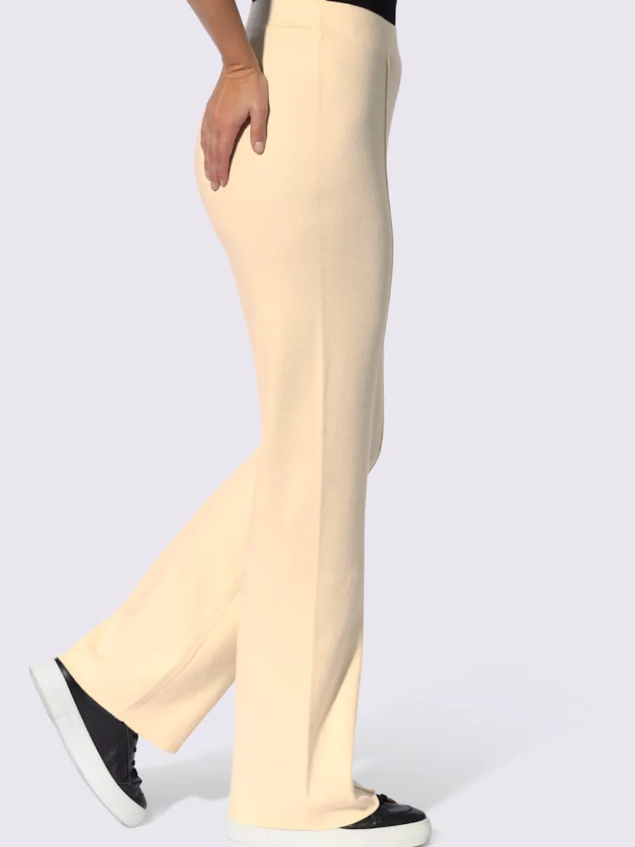 Pantalon en tricot nervures affinantes