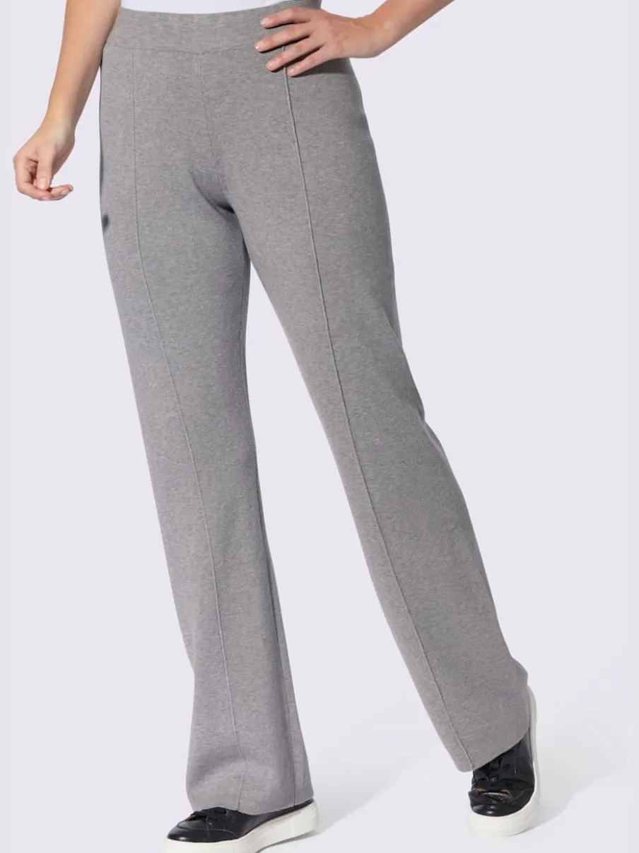 Pantalon en tricot nervures affinantes