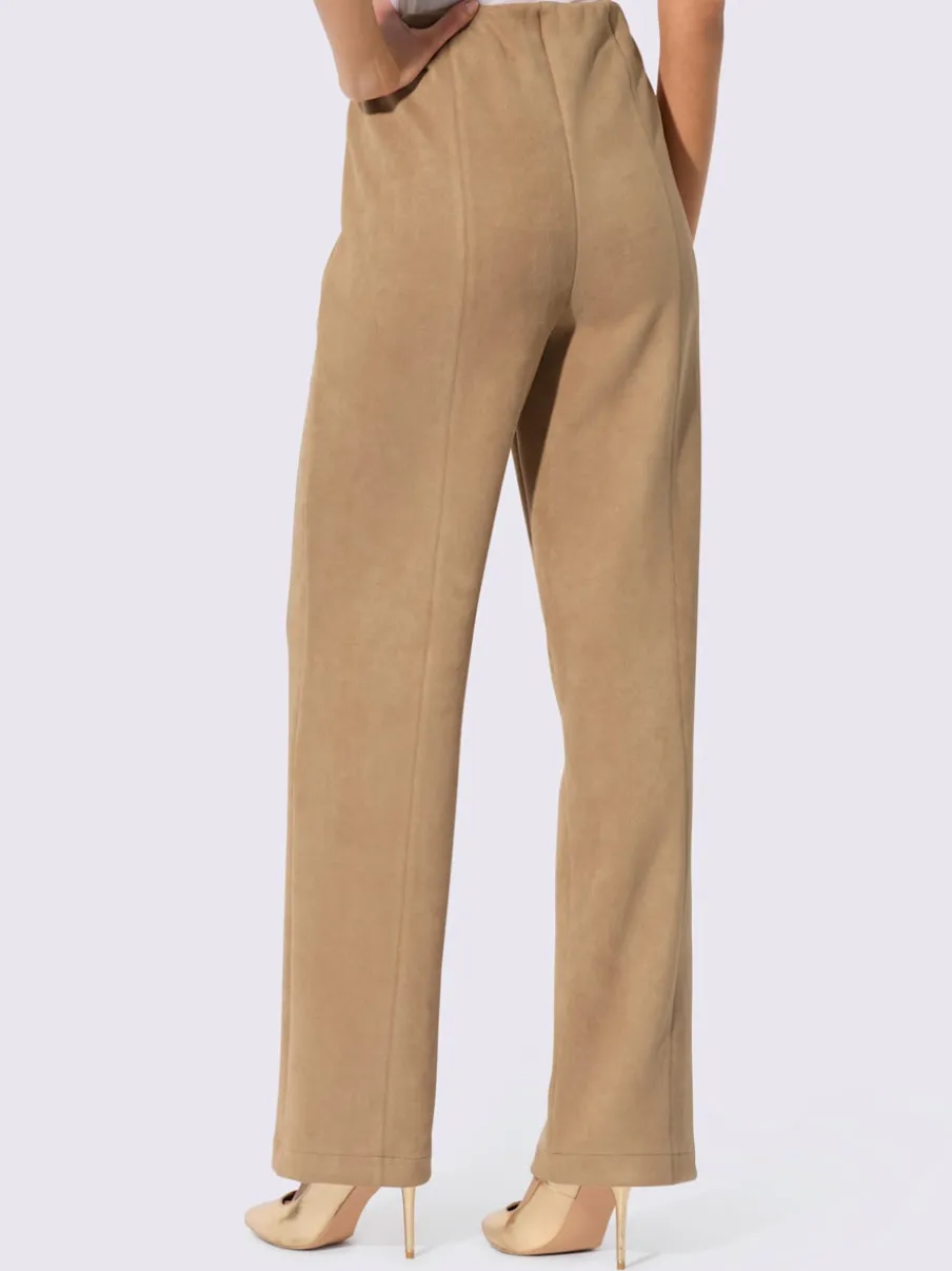 Pantalon en velours synthétique avec ceinture confortable