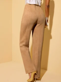 Pantalon en velours synthétique avec ceinture confortable