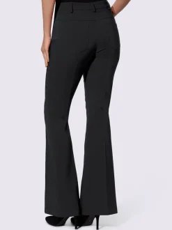 Pantalon extensible à coupe bootcut avec nervures affinantes
