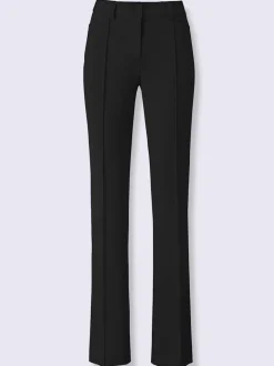 Pantalon extensible à coupe bootcut avec nervures affinantes