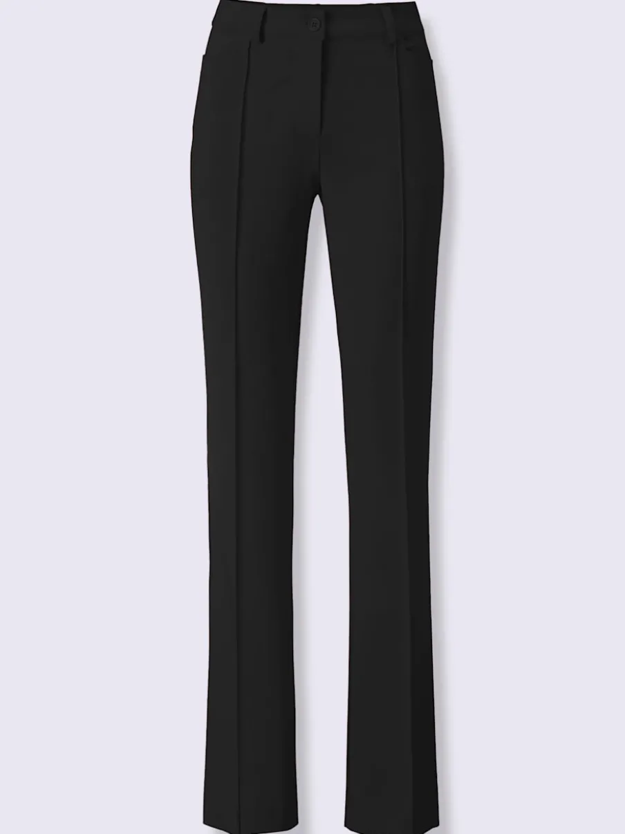 Pantalon extensible à coupe bootcut avec nervures affinantes