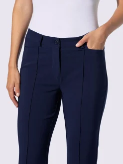 Pantalon extensible à coupe bootcut avec nervures affinantes