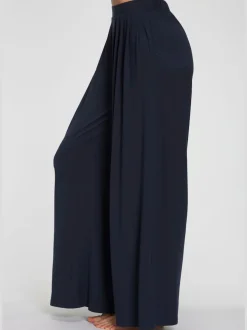 Pantalon extra-large doux avec pinces et poches latérales