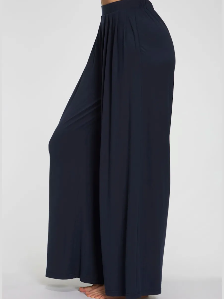 Pantalon extra-large doux avec pinces et poches latérales